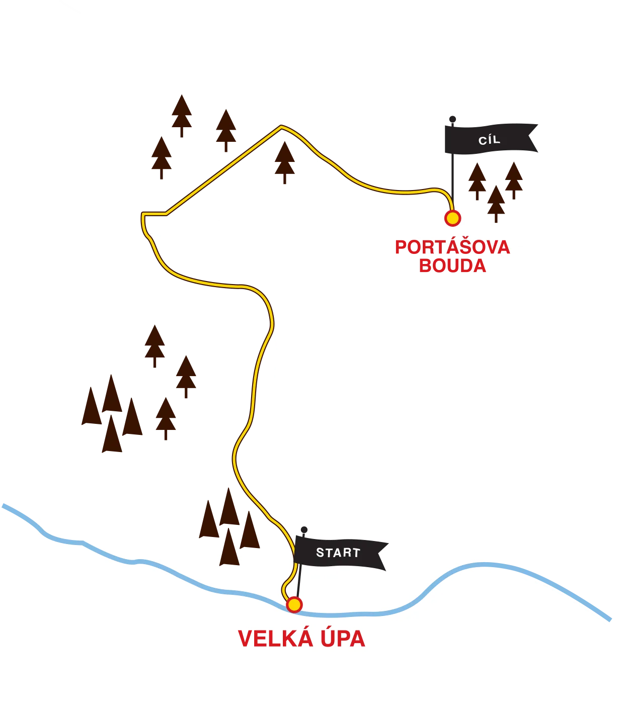 Jdi po žluté mapa 2