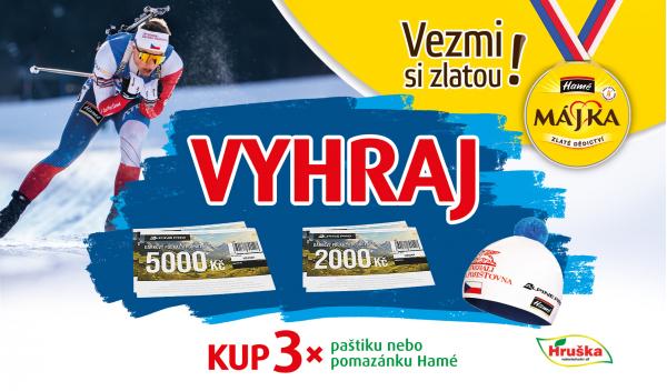 Biatlonová soutěž na prodejnách Hruška